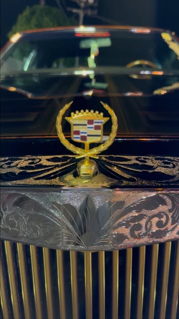 Lowrider Cadillac with gold trim